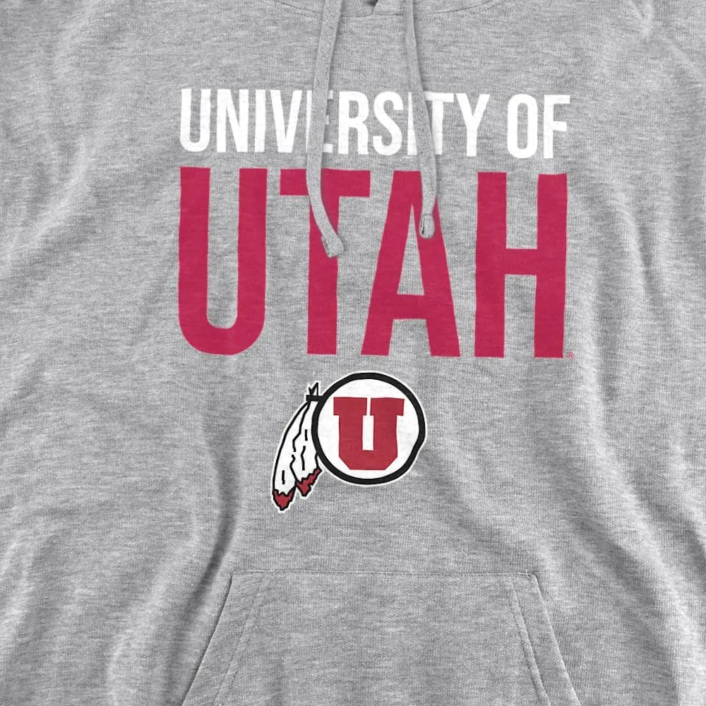 University of Utah Official Stacked Unisex Adult Pull-Over Hoodie