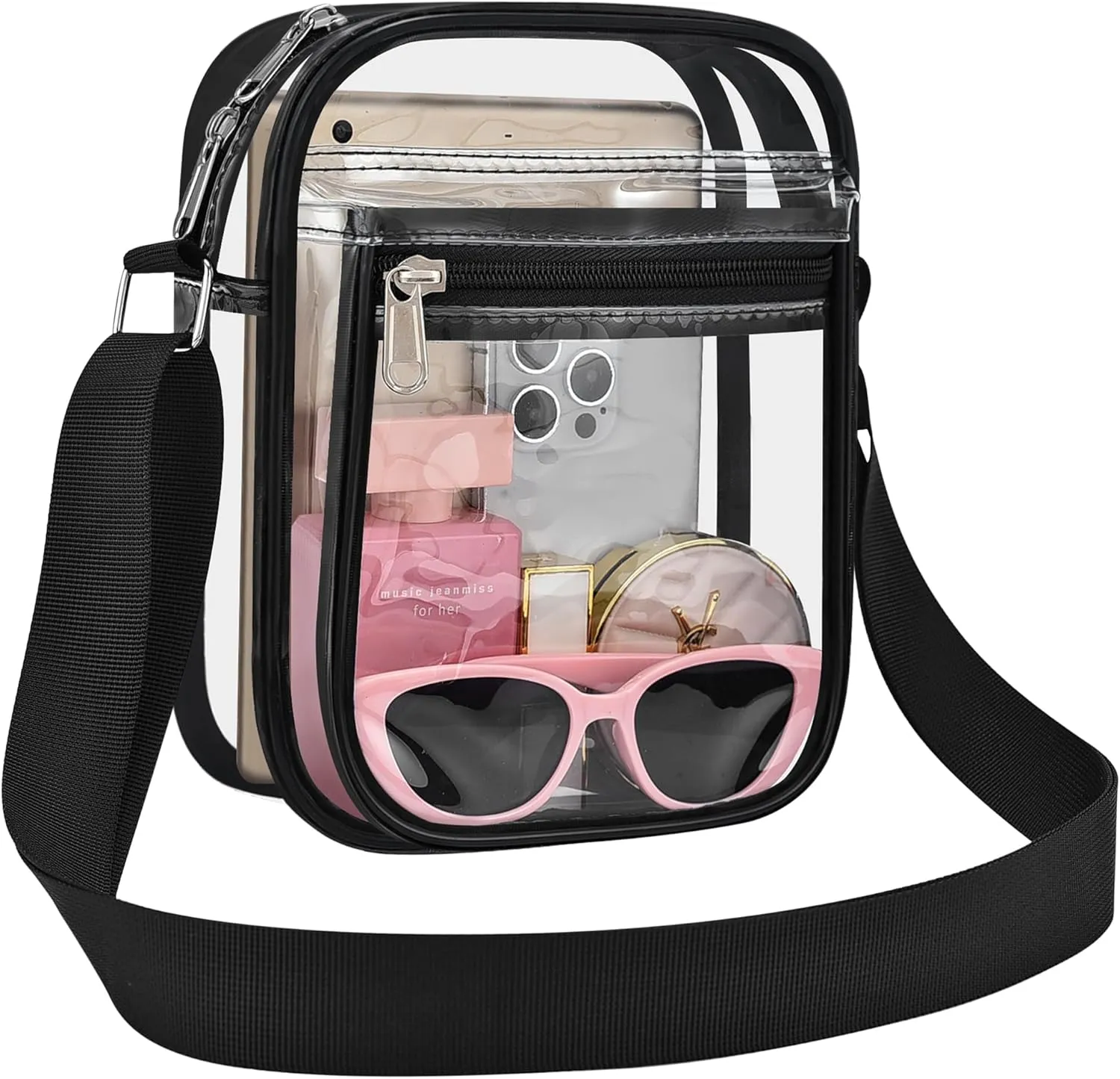 USPECLARE Clear Purse Bag for Stadium Events Clear Messenger Bag for Men and Women