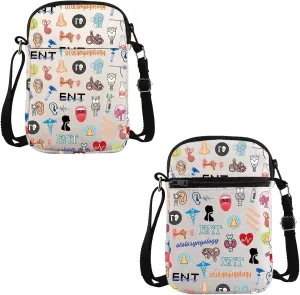VAMSII Future ENT Gift Otolaryngology Design Crossbody Bag ENT Doctor Nurse Travel Bag Otolaryngologist Gift