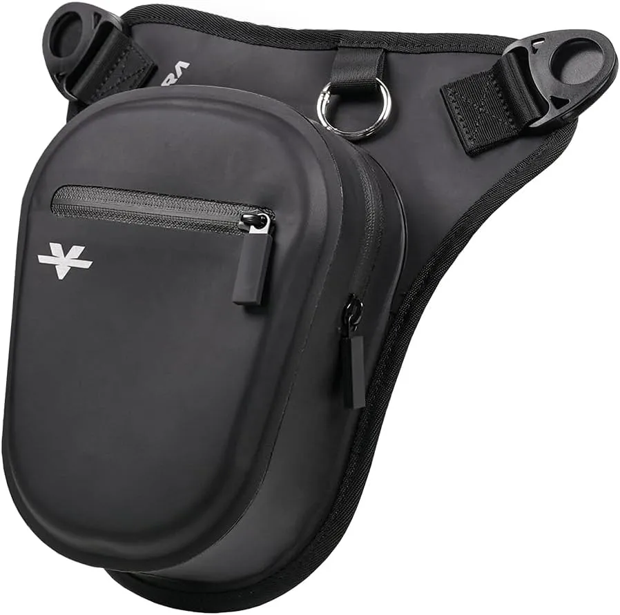 ViaTerra 100% Waterproof Motorcycle Thigh Bag: Waist Leg Bag for Men & Women - Perfect as Drop Leg, Hip, cross body or Thigh Pouch!