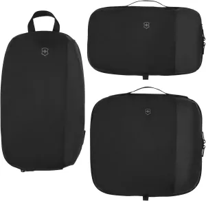 Victorinox Travel Essentials, Packing Cube Set, Three Compressible and Expandable Bags - Black