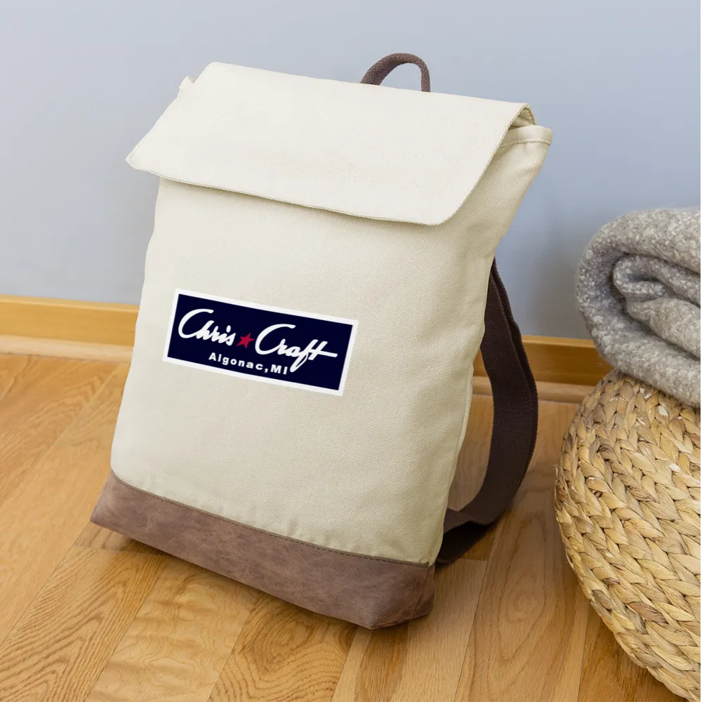 Vintage Chris Craft of Algonac Michigan Canvas Backpack