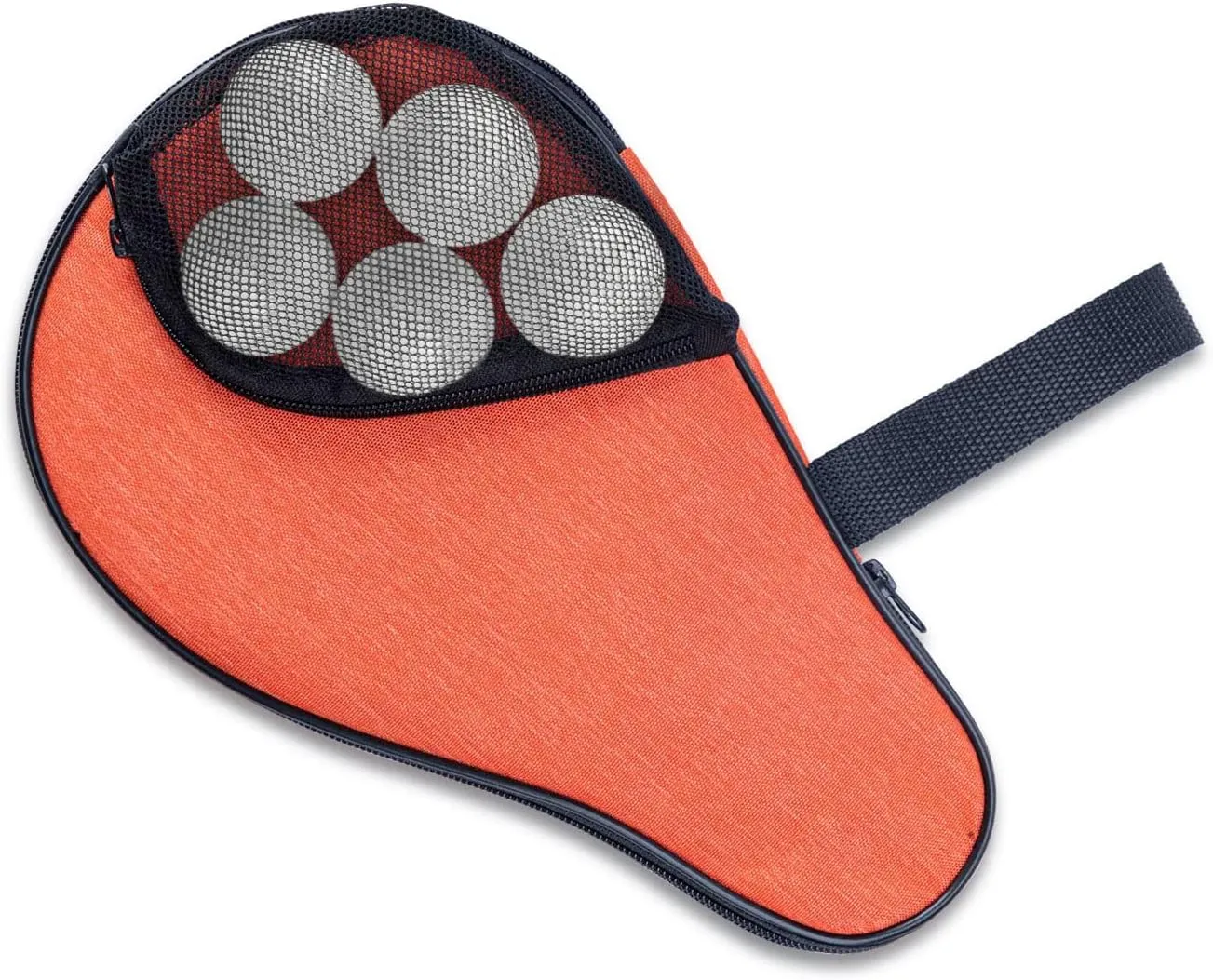 VISEMAN Table Tennis Racket Cover, Ping Pong Paddle Case, Portable Waterproof Table Tennis Bat Bag to Hold 2 Paddles 5 Balls