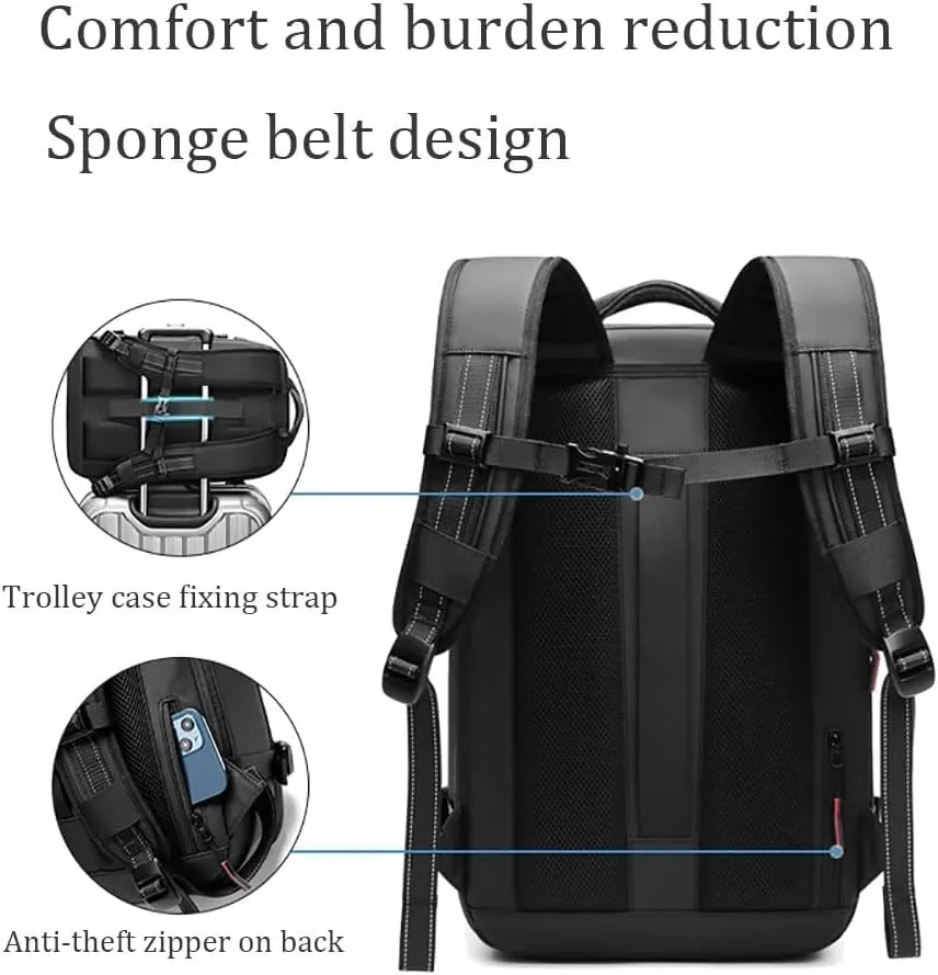 Voyagevac Backpack, Vacpack Backpack with Vacuum, 60L Expandable, Vacuum Compression Waterproof Travel Adventure Commuting (Blue with Vacuum Tool)