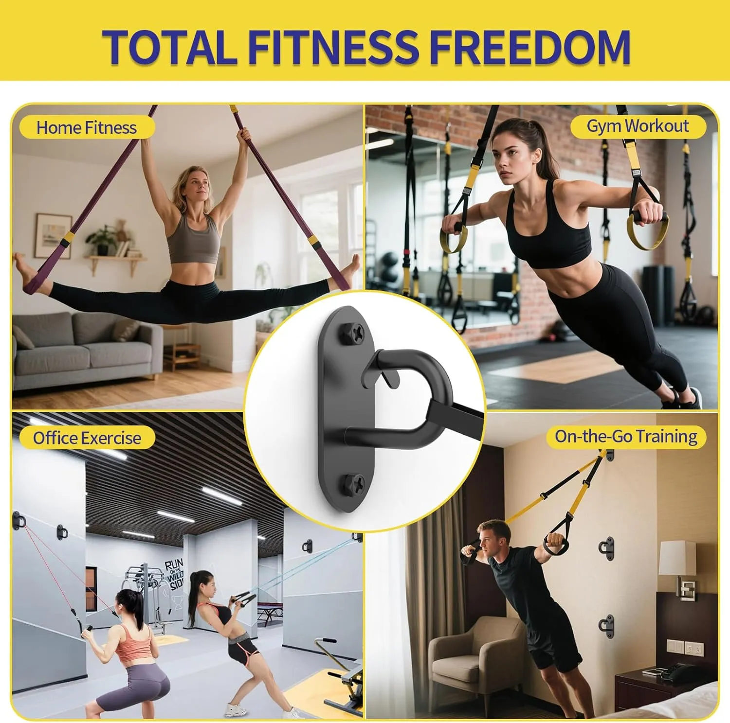 Wall Mount Workout Anchors for Resistance Band