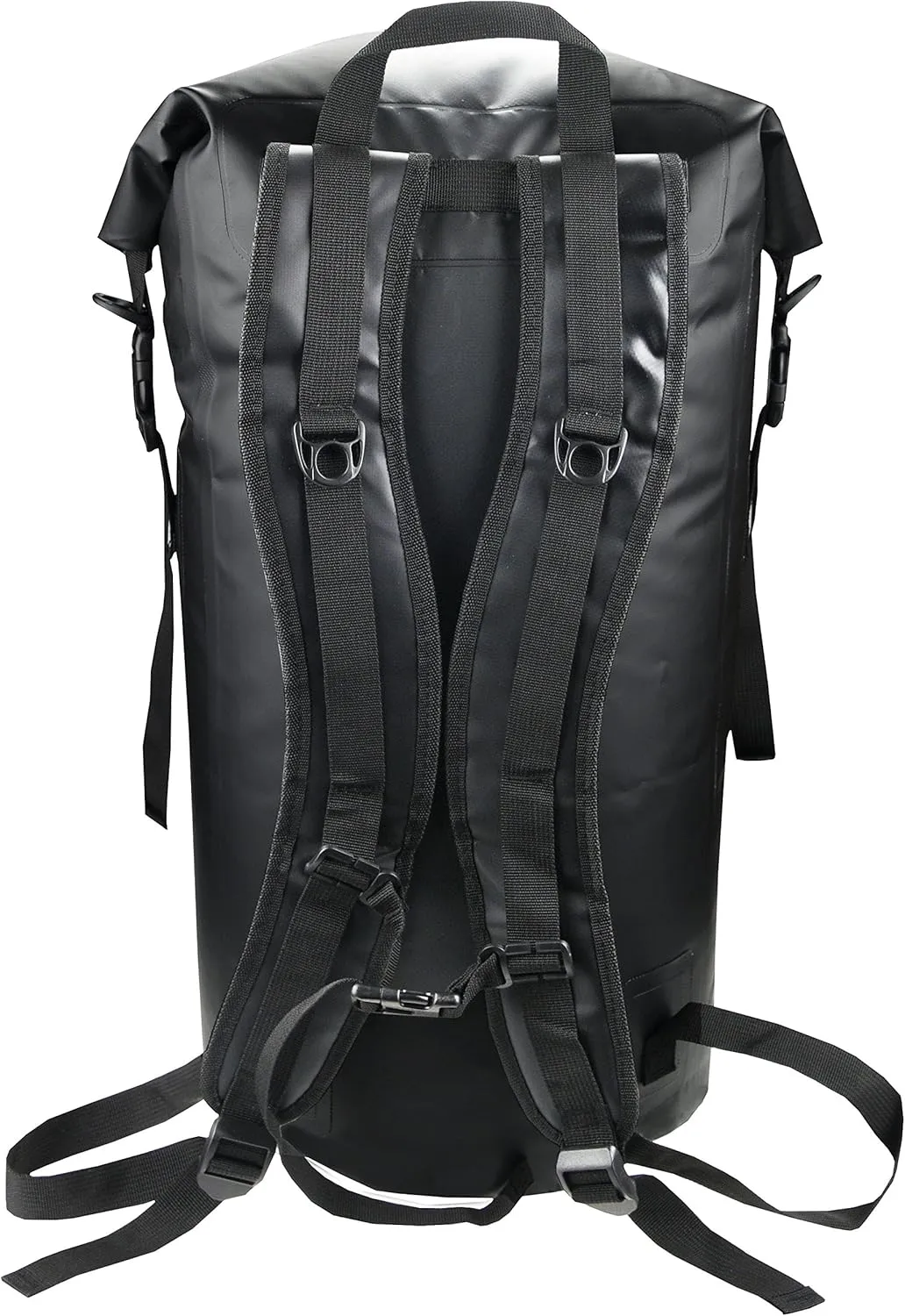Waterproof Dry Bags Set of 3 - Dry Bag with 2 Zip Lock Seals, Waist Pouch & Phone Case - Can Be Submerged Into Water for Swimming, Kayak, Rafting & Boating (Window, Black, 35L)
