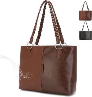 Waterproof Handbag Leather Tote Bag for Women/Ladies, Large Shoulder Bag Business Work Briefcase Bags