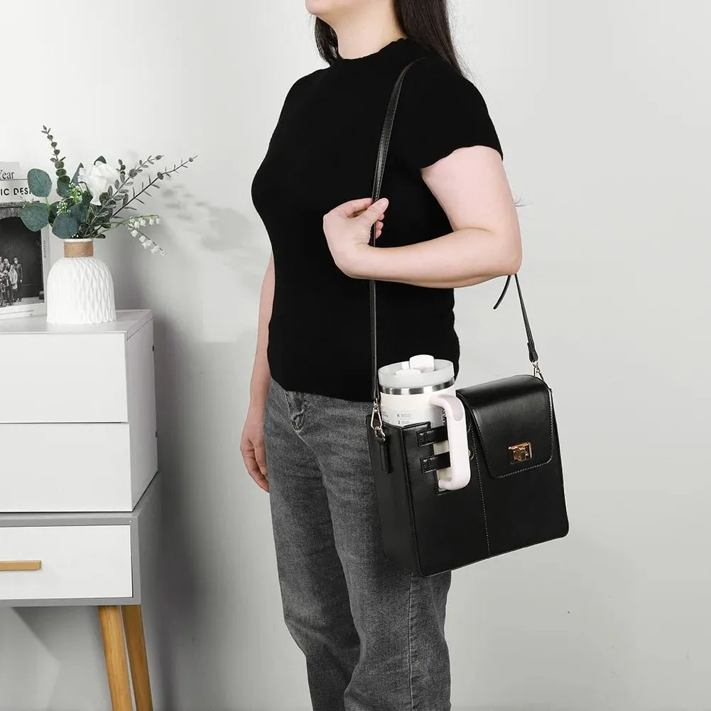 Waterproof Leather Tumbler Bag – Sleek, Adjustable & Built for Outdoor Adventures