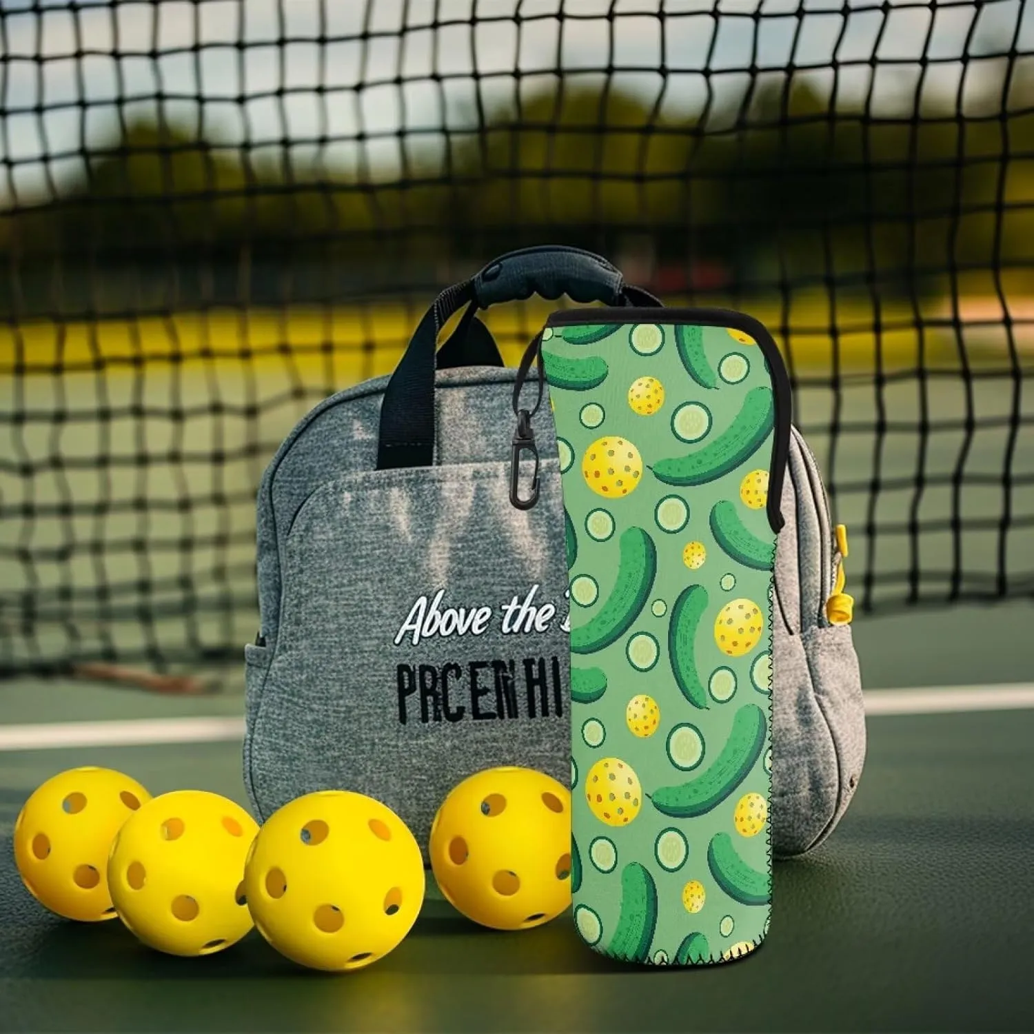 Waterproof Pickleball Bag with Hook - Multi-Sport Organizer for Tennis Golf Lightweight Tennis Storage Bags