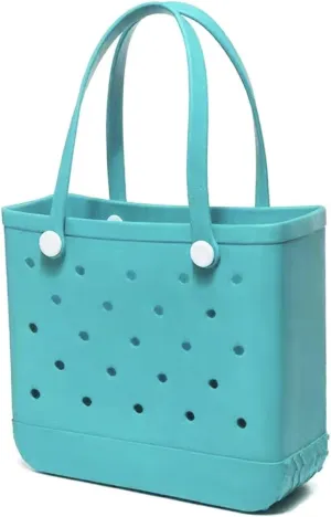 Waterproof Rubber Beach Tote, Eva Beach Bag, Rubber Beach Bag Waterproof Sandproof Outdoor Tote Bag Portable Travel