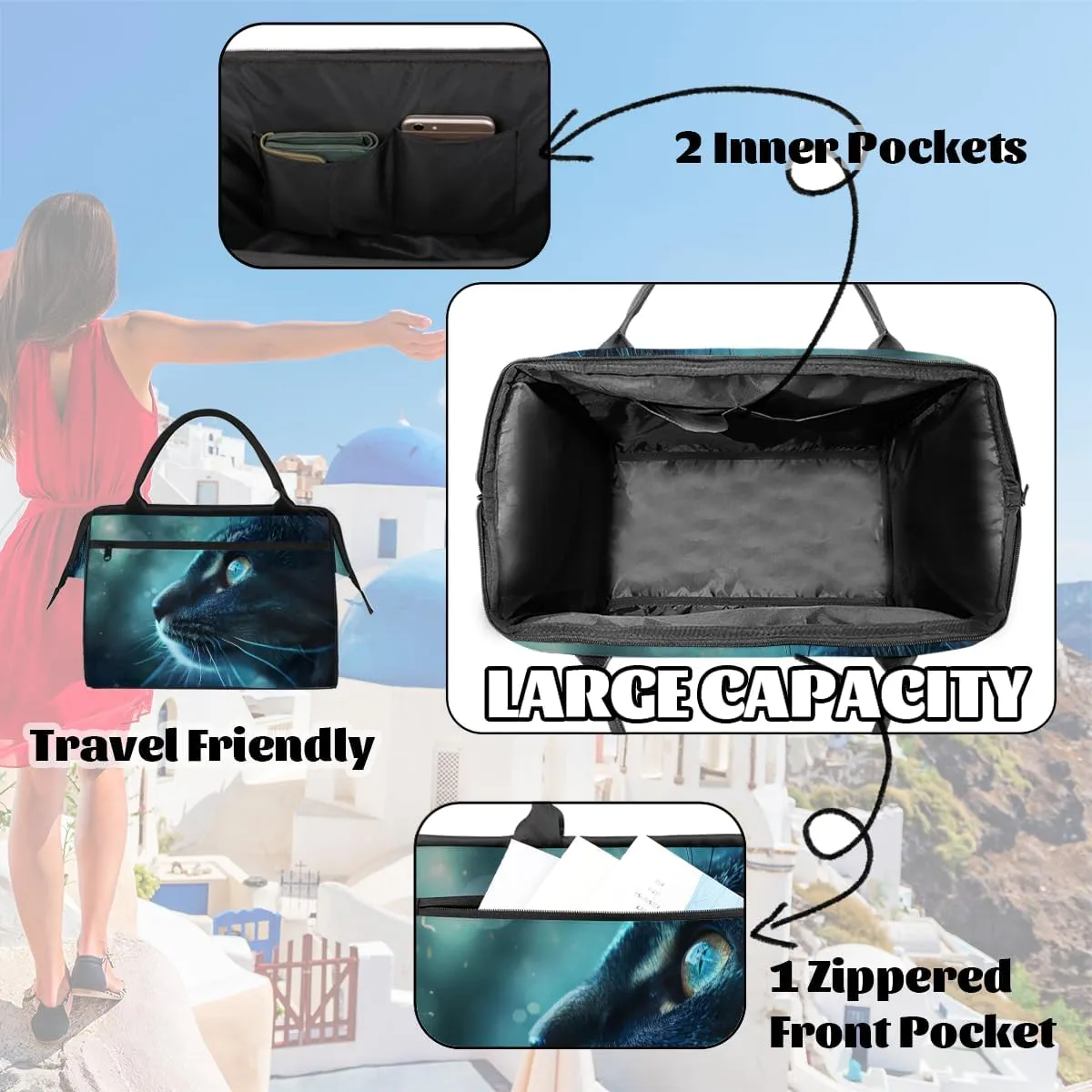 Weekender Overnight Bag for Women Waterproof Carry On Travel Duffle Bags