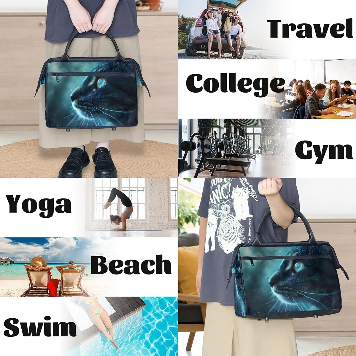Weekender Overnight Bag for Women Waterproof Carry On Travel Duffle Bags