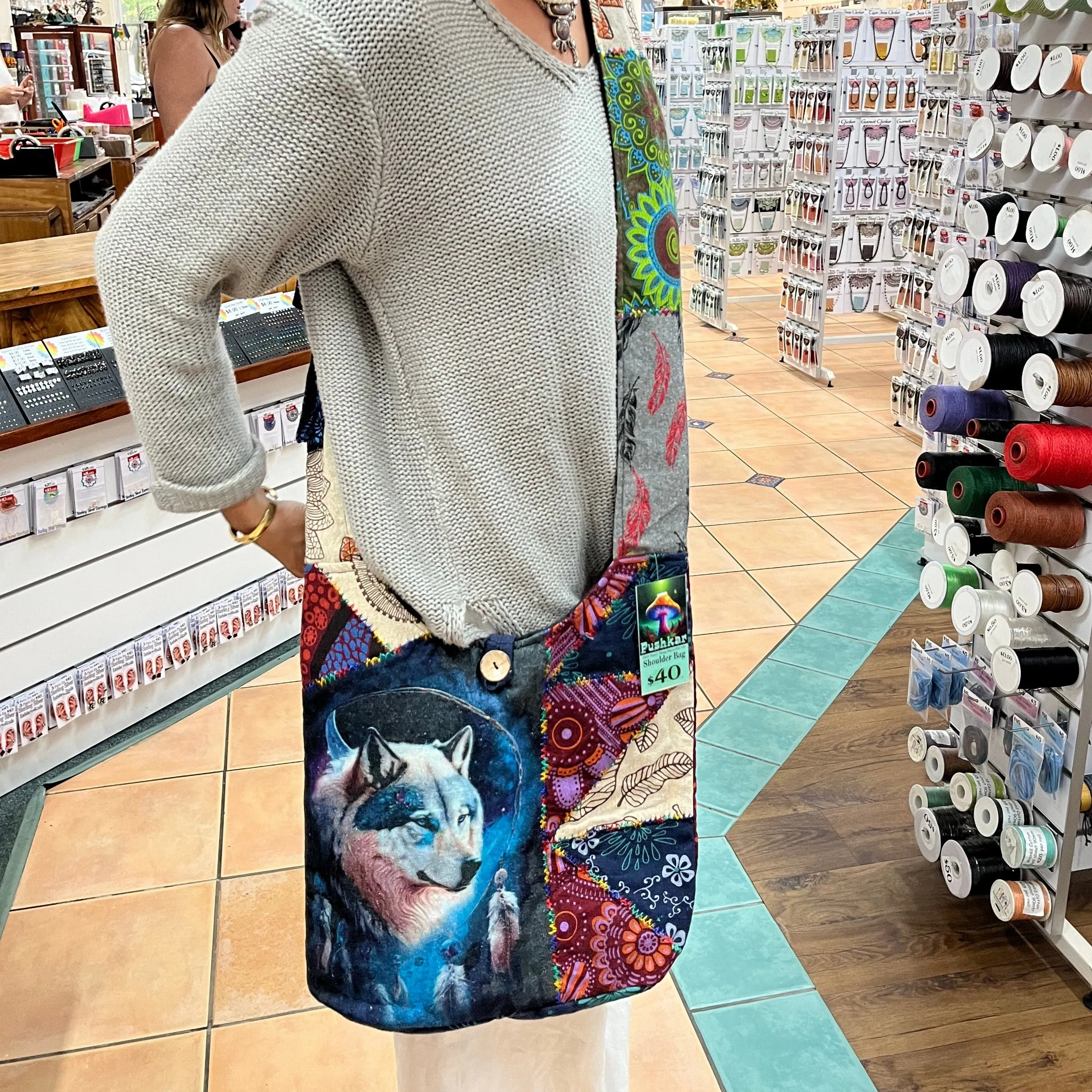 Wolf Shoulder Bag