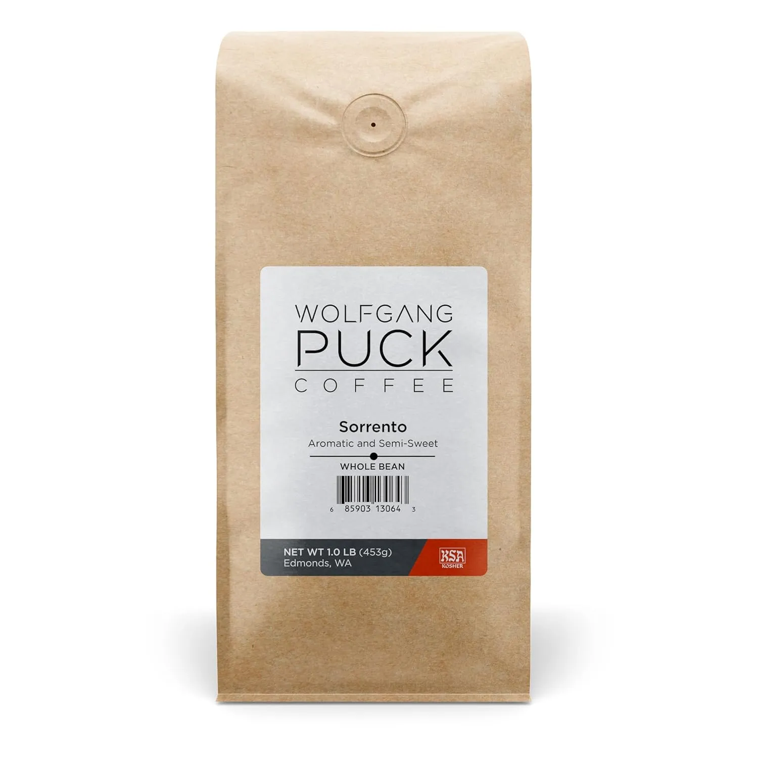 Wolfgang Puck Coffee, Sorrento, Whole Bean Coffee, 1 lb. bag (Pack of 3)
