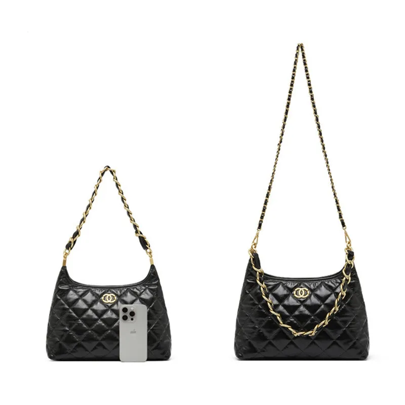 Women Fashion Quilted Leather Chain Shoulder Bag