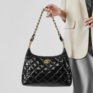 Women Fashion Quilted Leather Chain Shoulder Bag