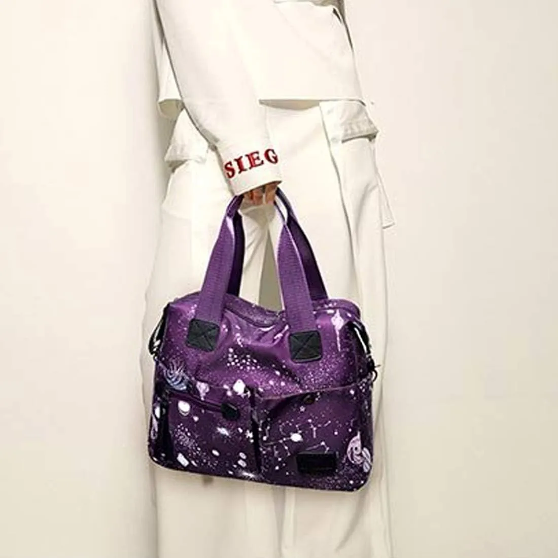 Women Handbag Nylon Multi Pocket Large Waterproof Shoulder Crossbody Body Bag Casual Hobo Bags