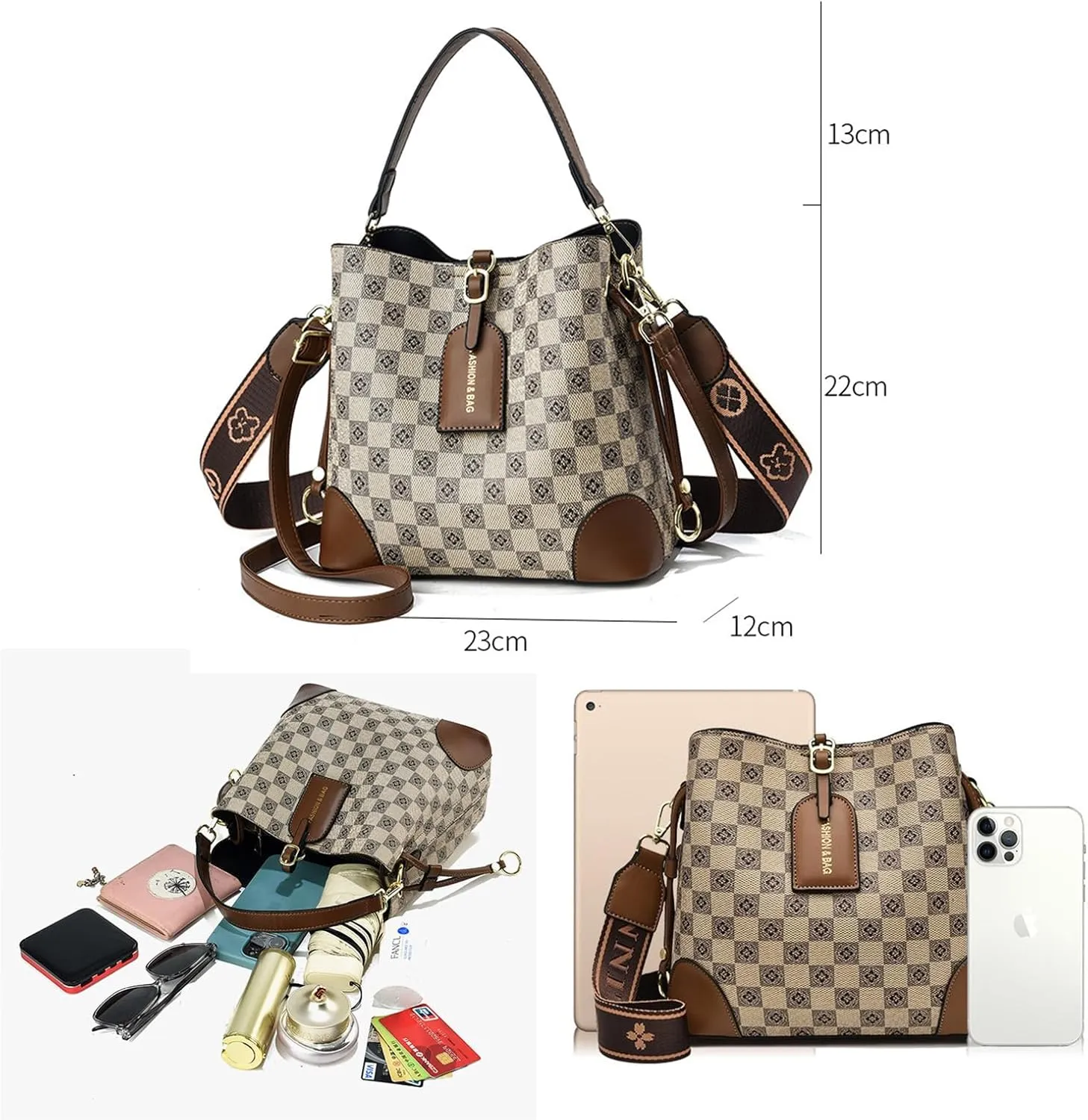 Women Handbags and Purse Tote Bags Ladies Satchel Shoulder Bag Retro Top Handle Hobo Purse