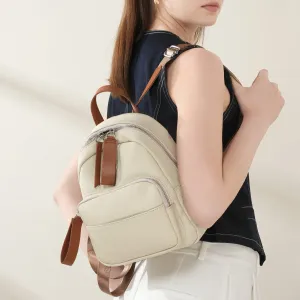 Women Minimalism Fashion Cowhide Casual Backpack