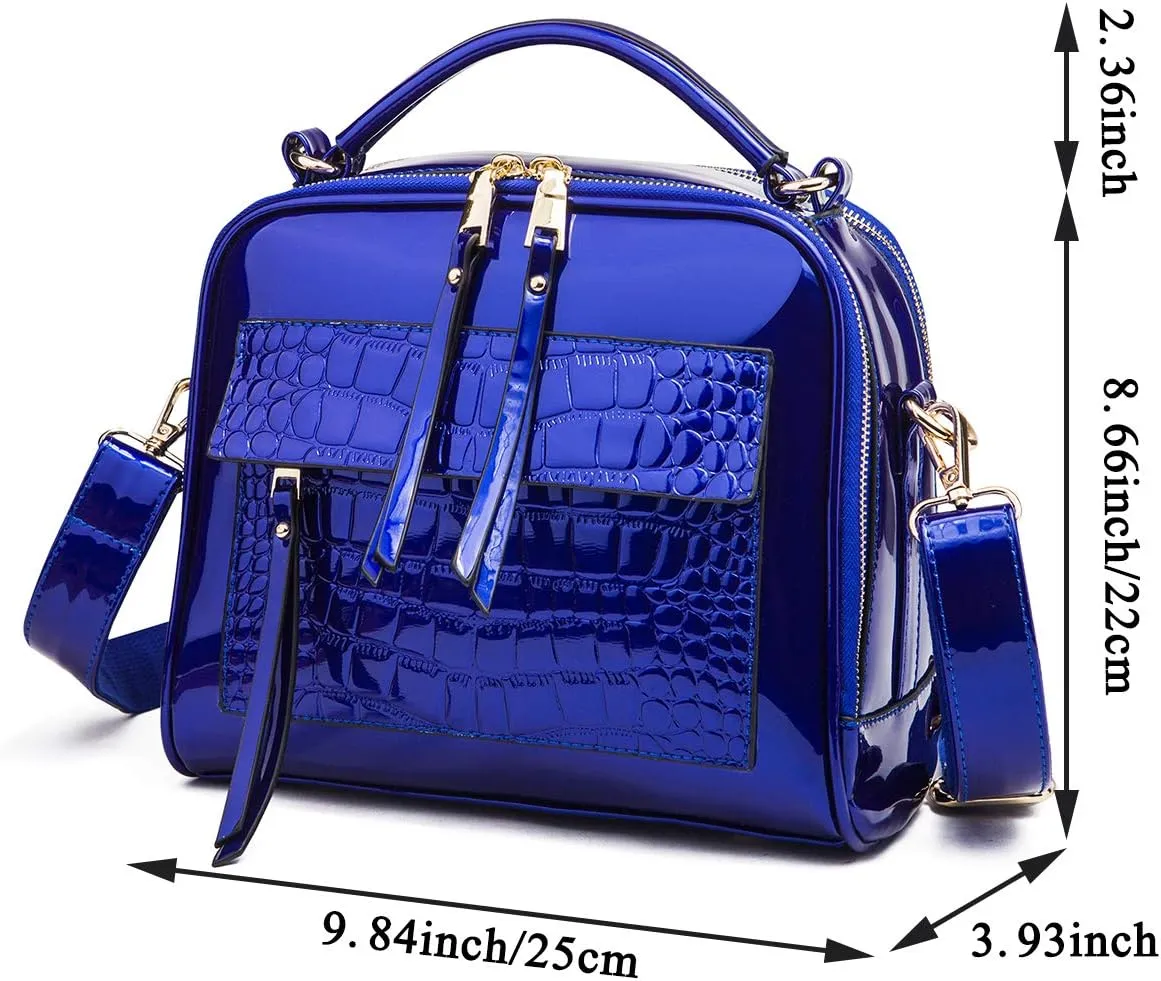 Women Patent Leather Handbag and Purses PU Satchels Shoulder Bags Crossbody Bags
