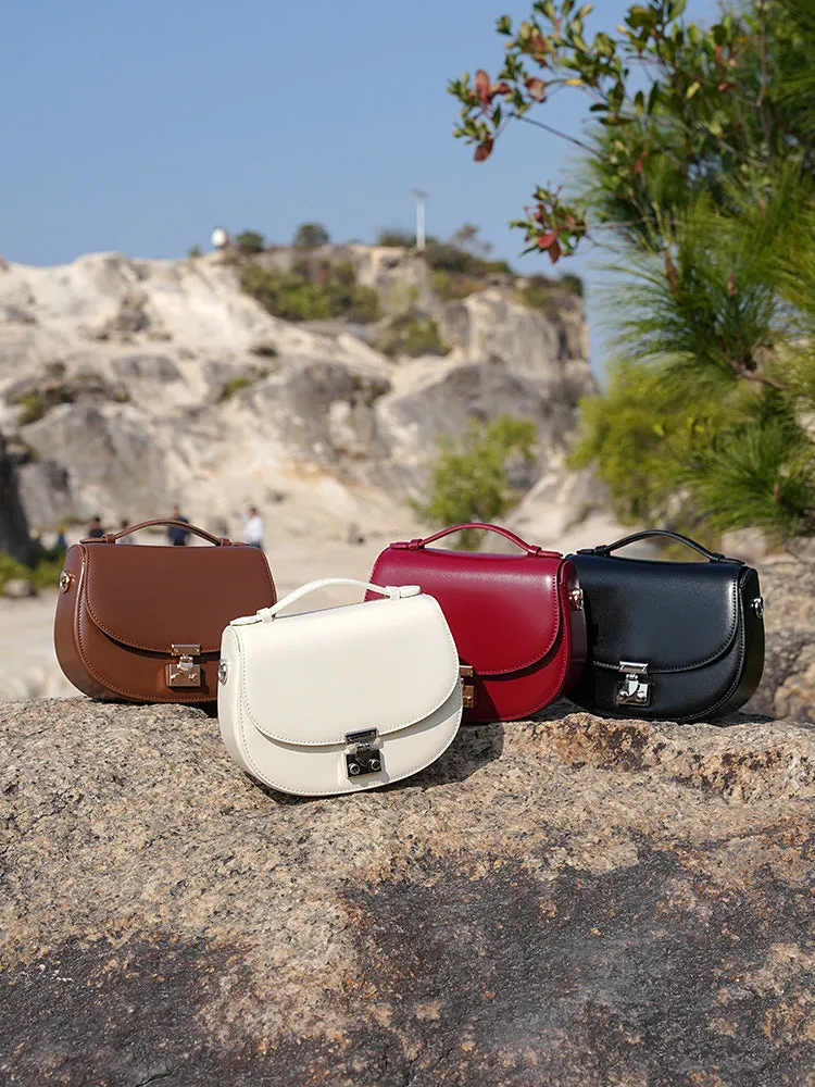 Women Plain Leather Fashion Casual Mini Cross Body Bag
