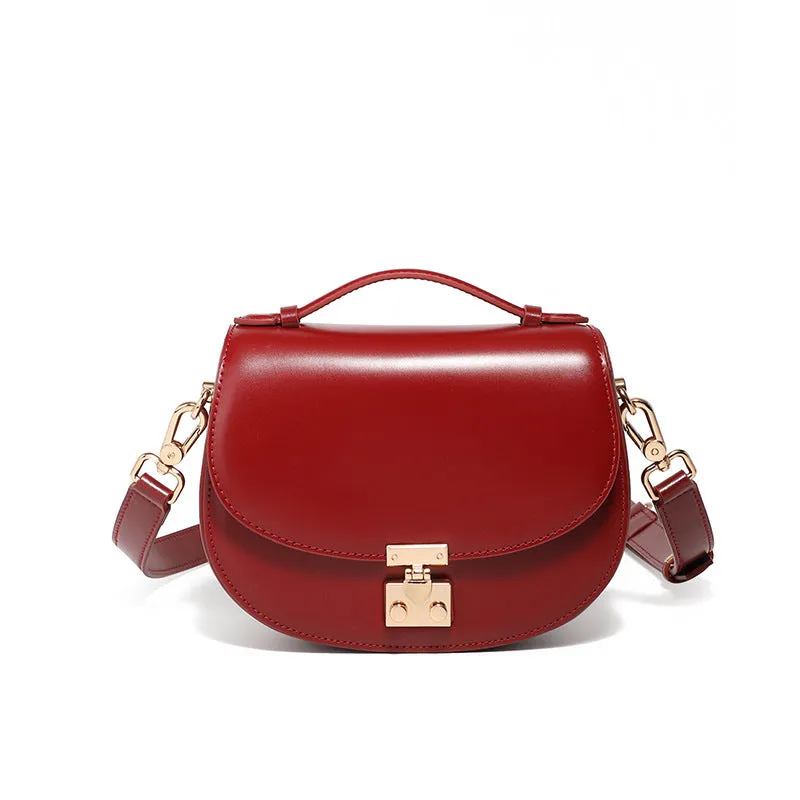 Women Plain Leather Fashion Casual Mini Cross Body Bag