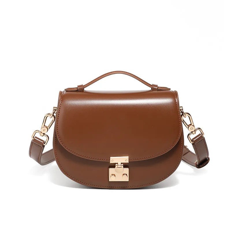 Women Plain Leather Fashion Casual Mini Cross Body Bag