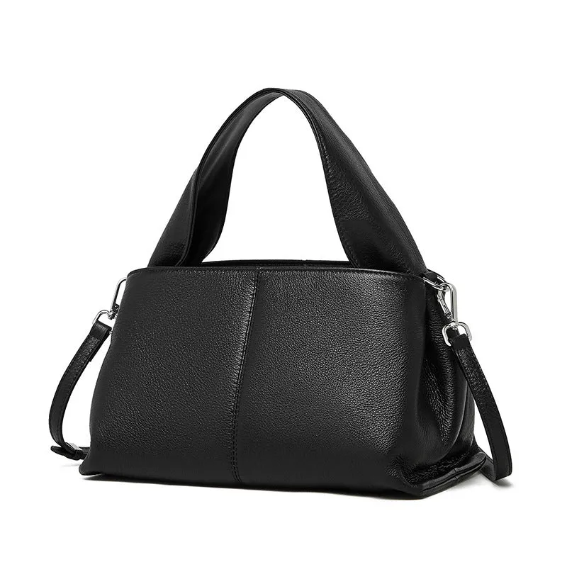 Women Simple Solid Leather Cross Body Purse