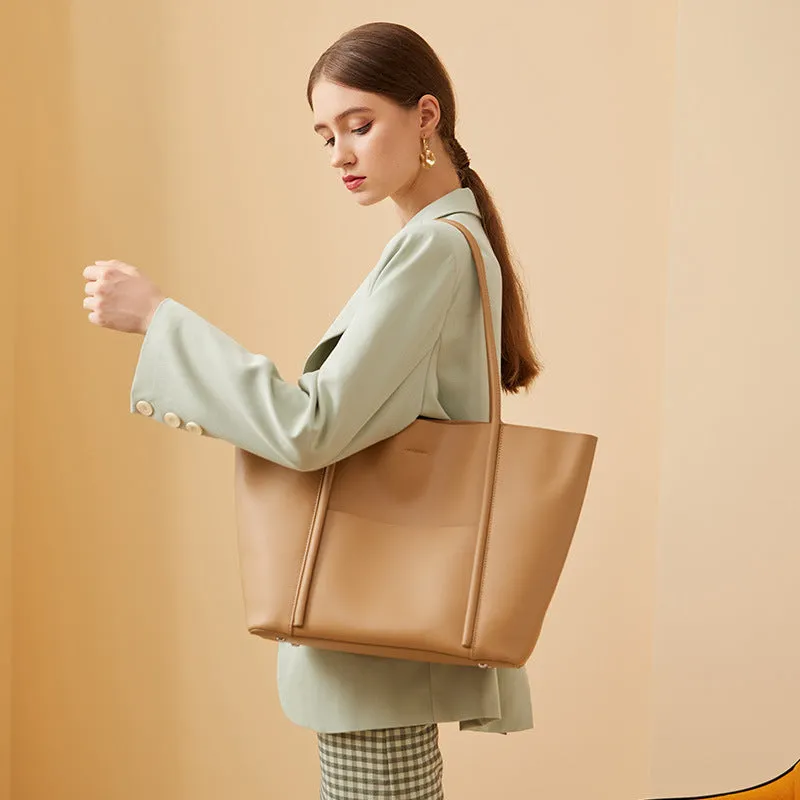Women Stylish Casual Leather Shoulder Tote Bag