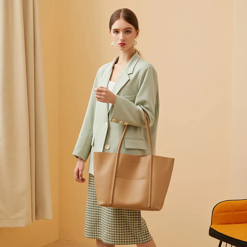 Women Stylish Casual Leather Shoulder Tote Bag