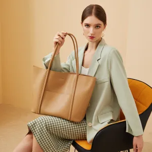 Women Stylish Casual Leather Shoulder Tote Bag