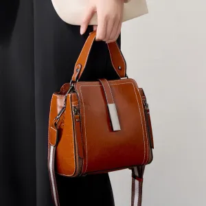 Women Vintage Leather Casual Satchel Bag