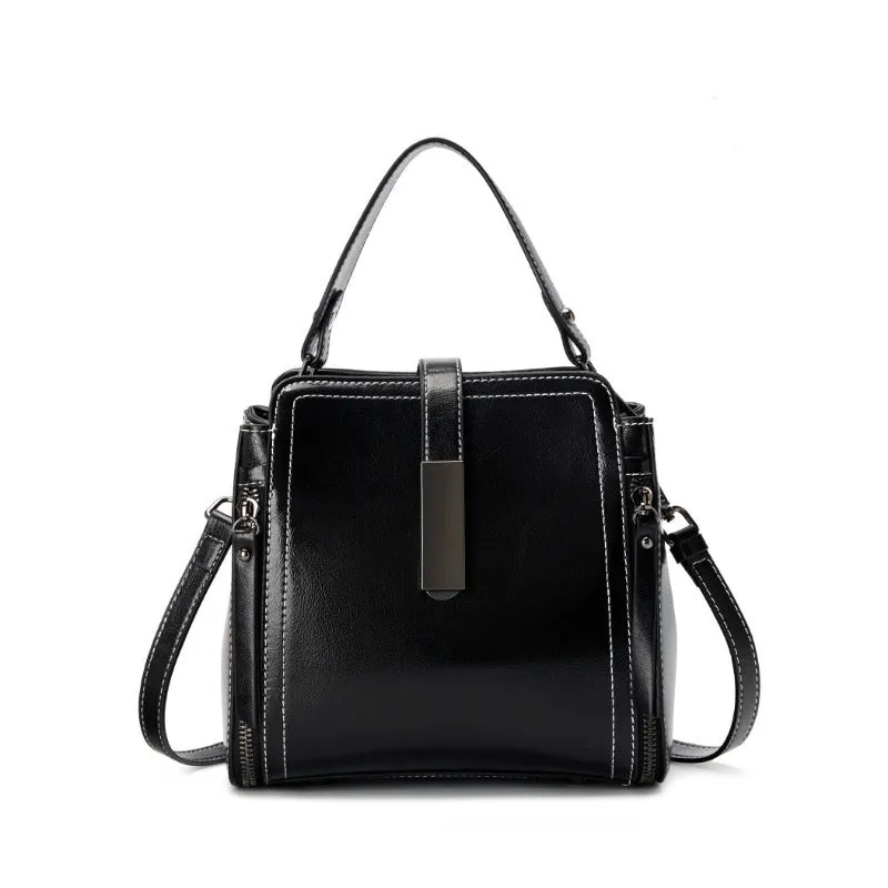 Women Vintage Leather Casual Satchel Bag