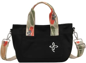 Women's Casual Multi Pocket Small Canvas Bag Single Shoulder Crossbody Bag for Commuting, Shopping and Yoga Practice