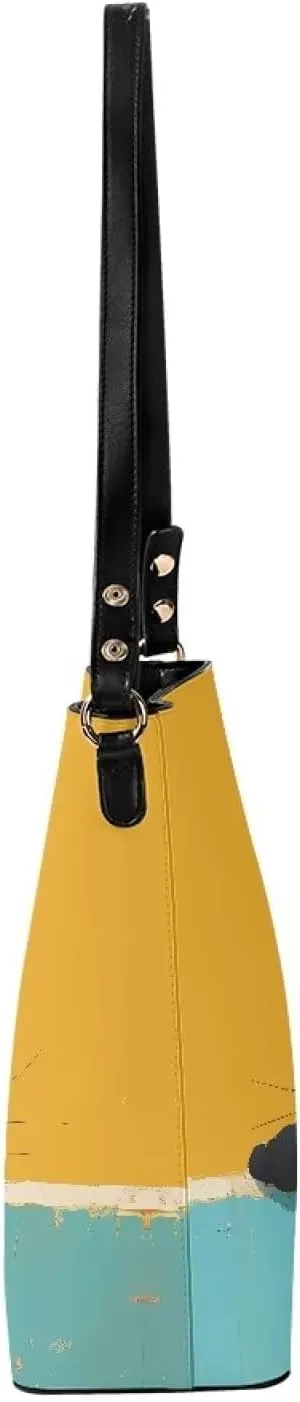 Womens Hobo Handbags PU Leather Tote Handbag Large Capacity Bucket Bags