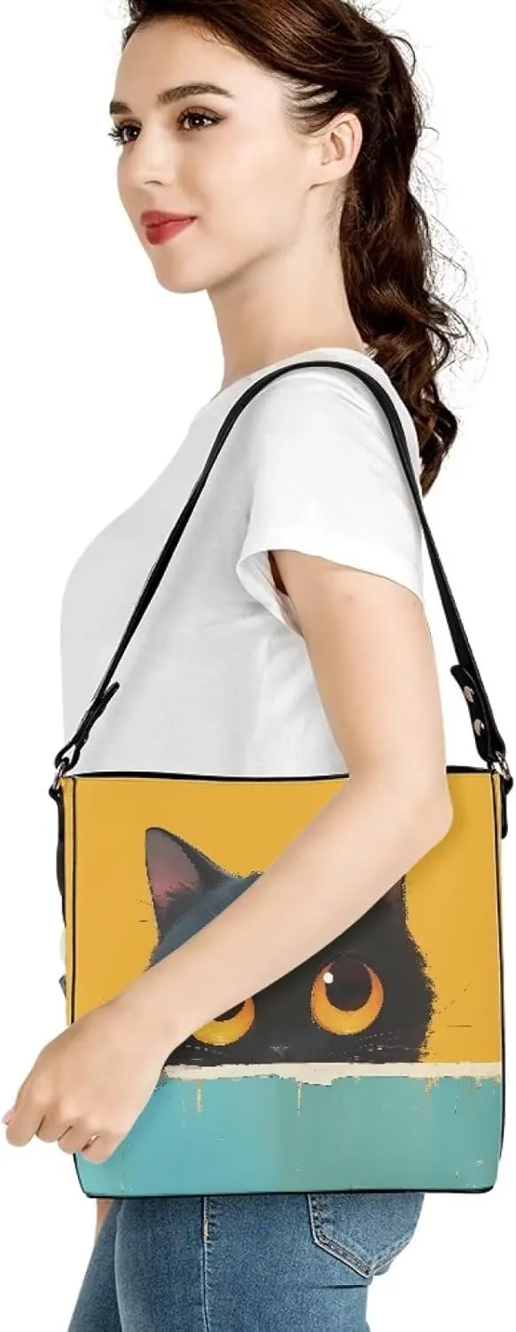 Womens Hobo Handbags PU Leather Tote Handbag Large Capacity Bucket Bags
