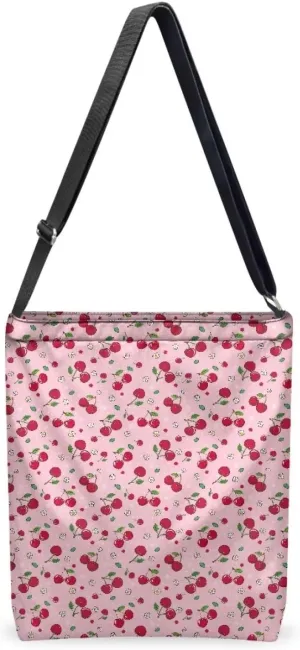 Women's Large Size Canvas Shoulder Cossbody Bag Ladies Zipper Messegner Tote Handbags Satchel Adjustable Straps