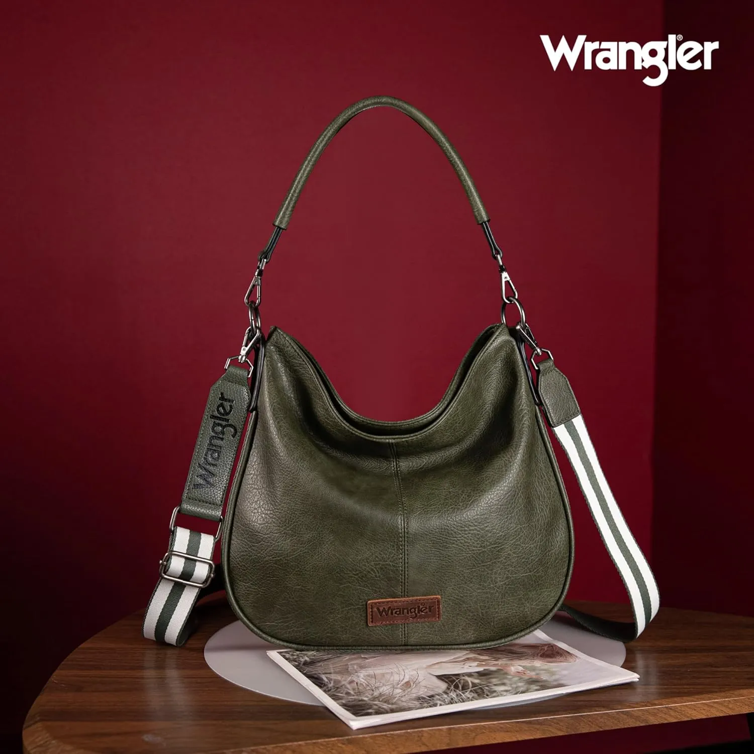 Wrangler Hobo Bags Large Crossbody Bag for Women Shoulder Purse Handbags with Adjustable Strap