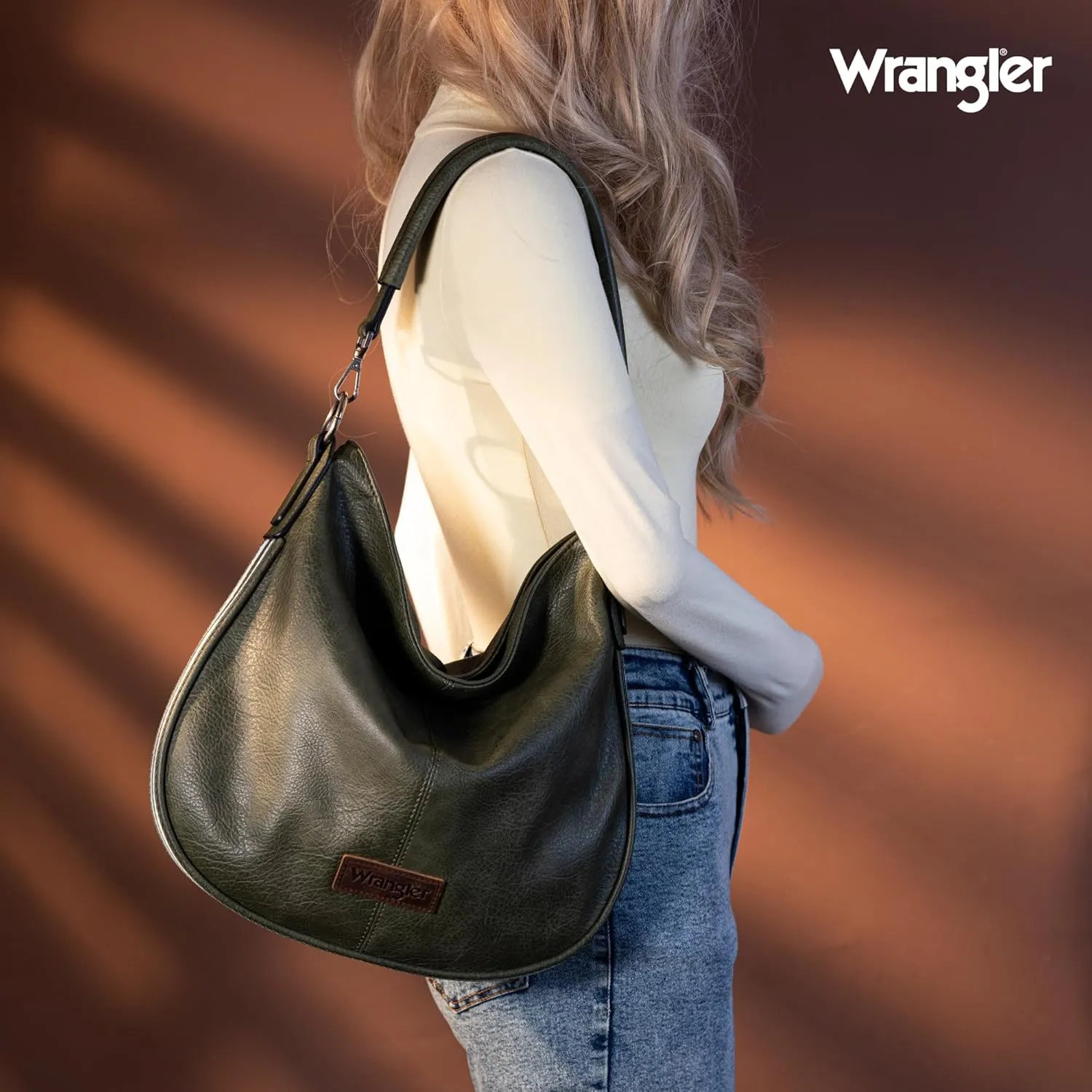 Wrangler Hobo Bags Large Crossbody Bag for Women Shoulder Purse Handbags with Adjustable Strap