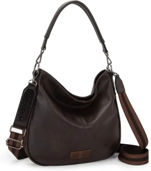 Wrangler Hobo Bags Large Crossbody Bag for Women Shoulder Purse Handbags with Adjustable Strap