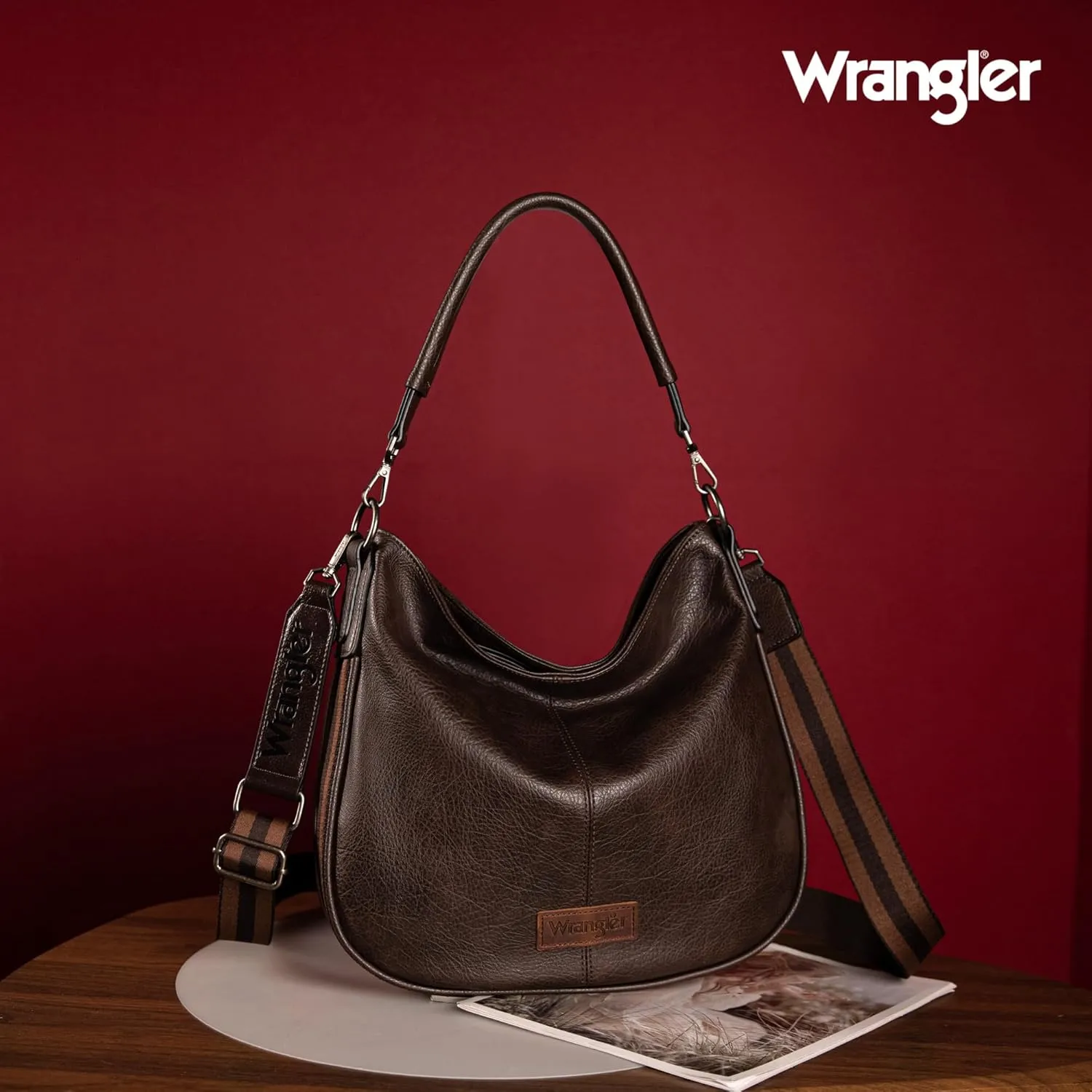 Wrangler Hobo Bags Large Crossbody Bag for Women Shoulder Purse Handbags with Adjustable Strap