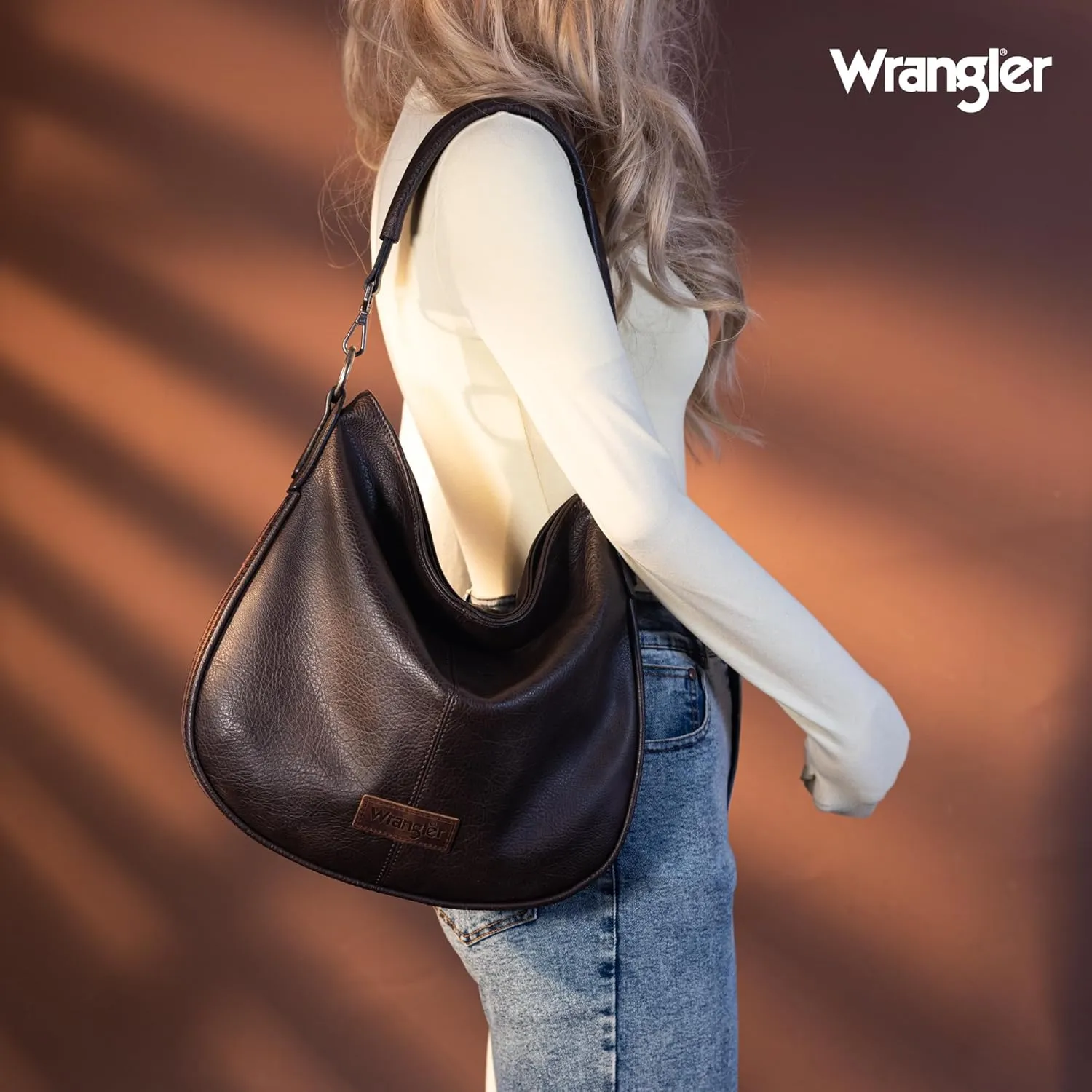 Wrangler Hobo Bags Large Crossbody Bag for Women Shoulder Purse Handbags with Adjustable Strap