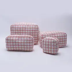 X-Large Tweed Cosmetic Bag