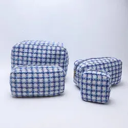 X-Large Tweed Cosmetic Bag