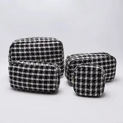 X-Large Tweed Cosmetic Bag