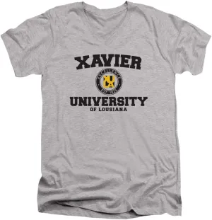 Xavier University of Louisiana Official Circle Logo Unisex Adult V-Neck T Shirt