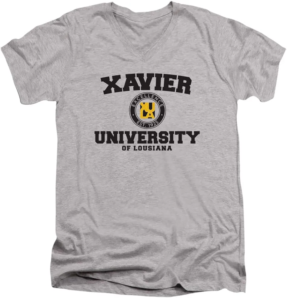 Xavier University of Louisiana Official Circle Logo Unisex Adult V-Neck T Shirt