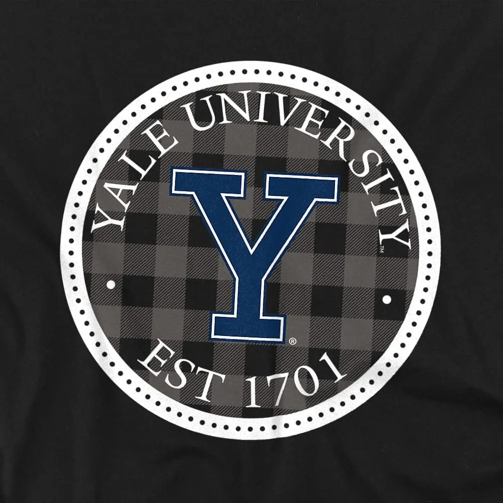 Yale University Official Plaid Badge Unisex Adult T Shirt