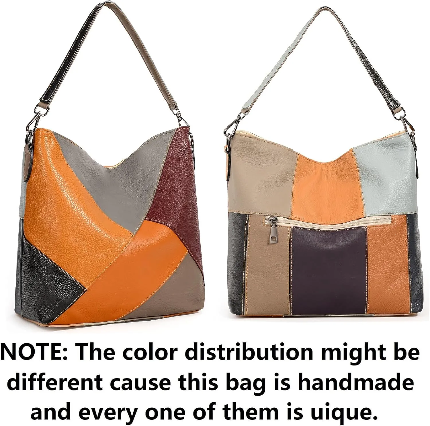 YALUXE Genuine Leather Shoulder Bags Stylish Hobo Handbags Purses Crossbody Bags for Women