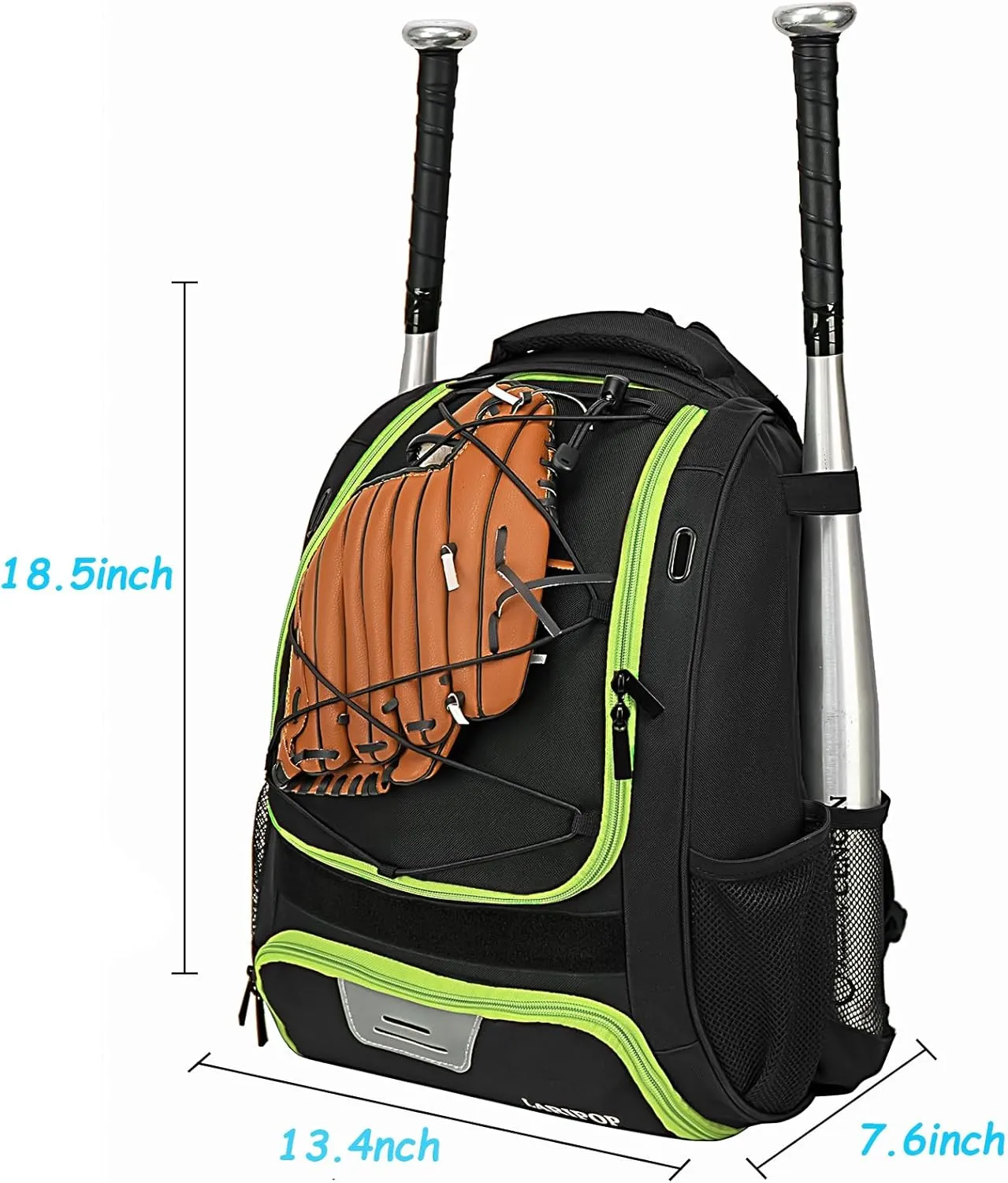 Youth Baseball Bag - Bat Backpack for Baseball, T-Ball & Softball Equipment & Gear, Bat & Glove Holder Gift